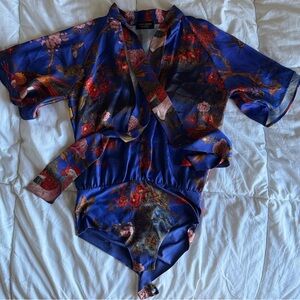 Floral blue/purple One Piece